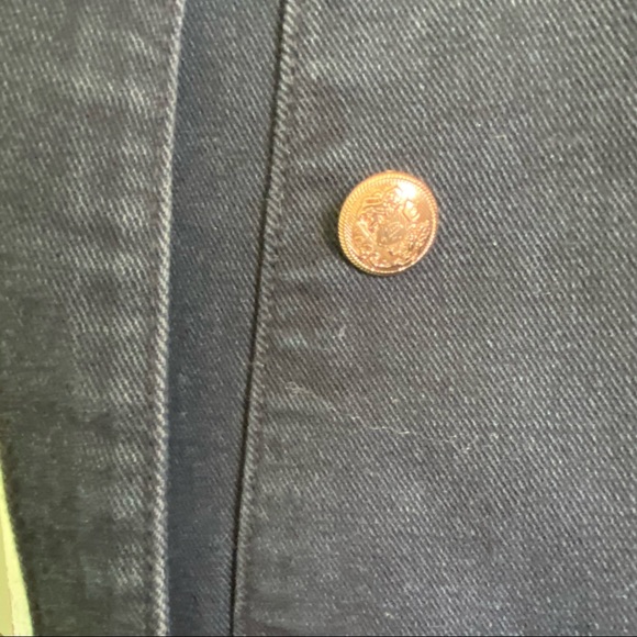 Missguided Black Denim Dress - Gold Buttons - Picture 6 of 6